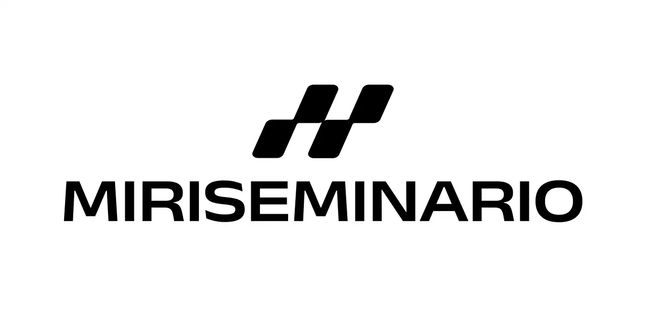 Seminario aziendale semplice con logo illustrativo quadrato inclinato