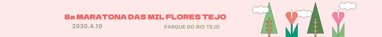 2024 Desenho de pulseira para maratona de eventos festivos com ilustração geométrica de árvore florida com fundo cor-de-rosa