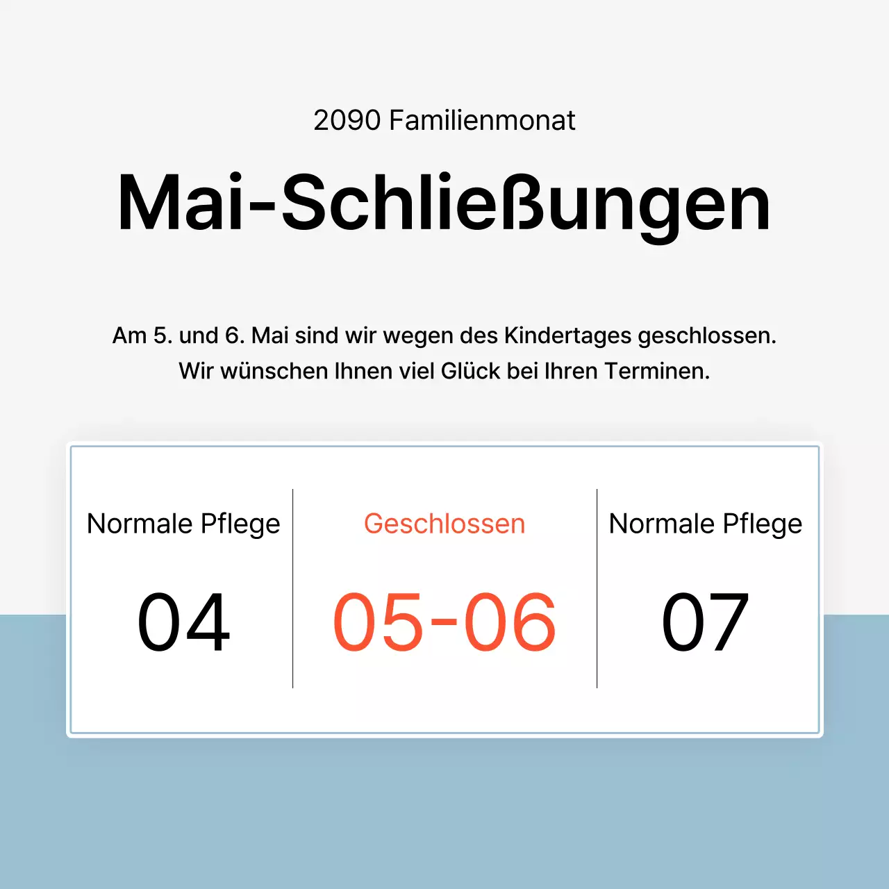 Social-Media-Kit für das Krankenhausmarketing zur Bewerbung einer einfachen dermatologischen Praxis in Weiß und Hellblau.
