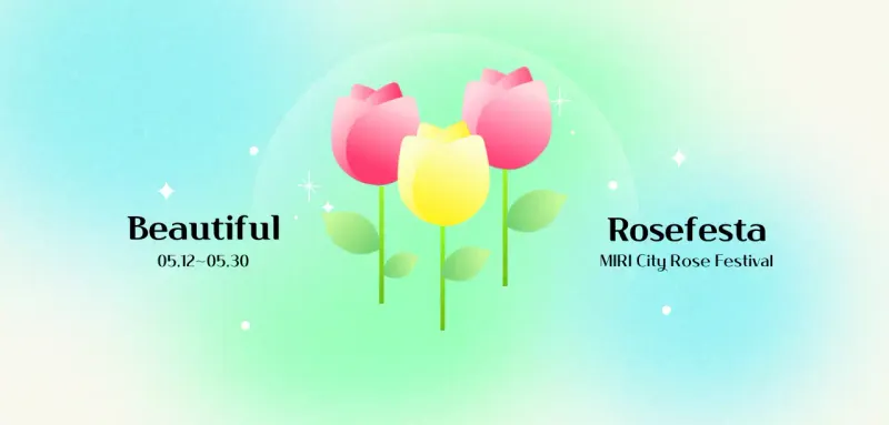 Flower festival with floral illustrations and gradient backgrounds for a bright and cheerful feel