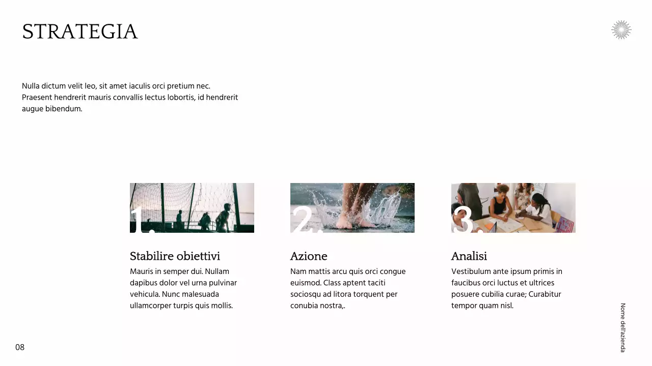 Beige Bianco Minimal Neutral Tone Business Presentazione Pitch Deck Strategia