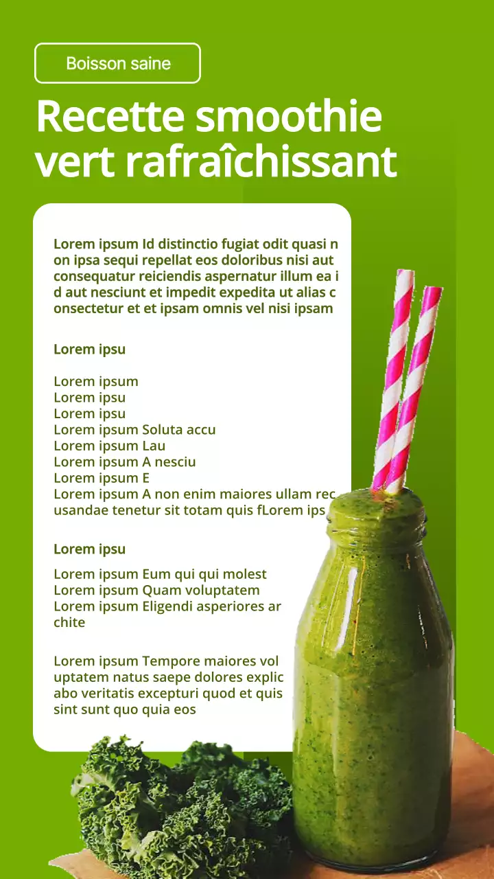 Green White Modern Simple Diet Tips Healthy Drink Recipes Instructions