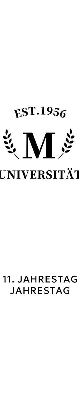 Einfaches Konzept Universität Souvenir mit Lorbeer-Logo