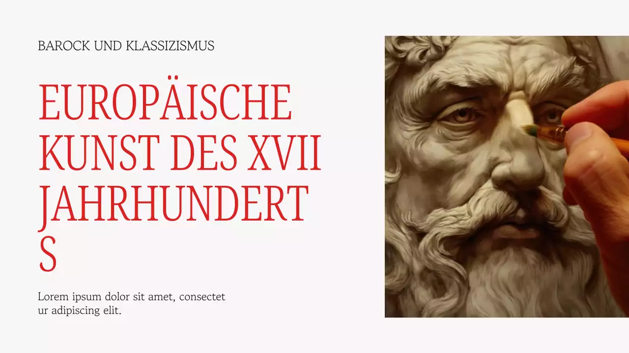 Graue und rote elegante europäische Kunst Vortragsmaterial