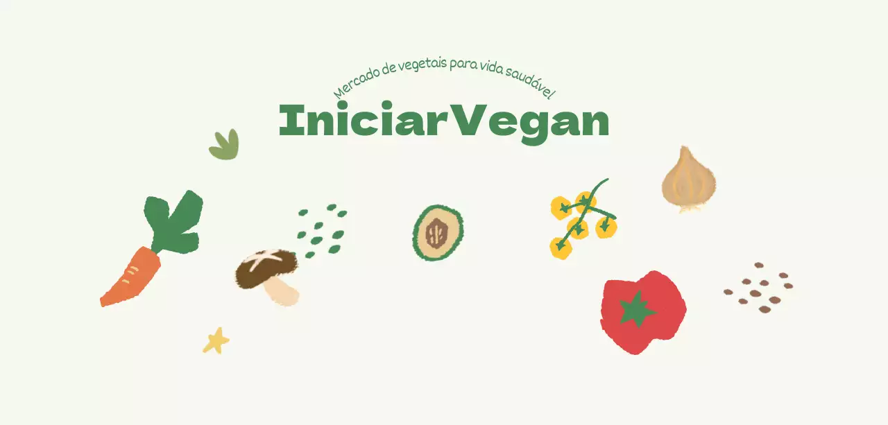 Desenho de uma feira da ladra com ilustrações de diferentes legumes