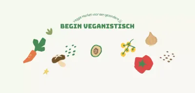 Ontwerp voor vlooienmarkt met illustraties van verschillende groenten