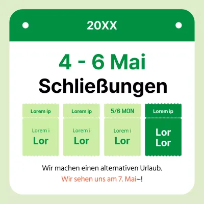 Minimalistische Verschlussanzeige in Grün