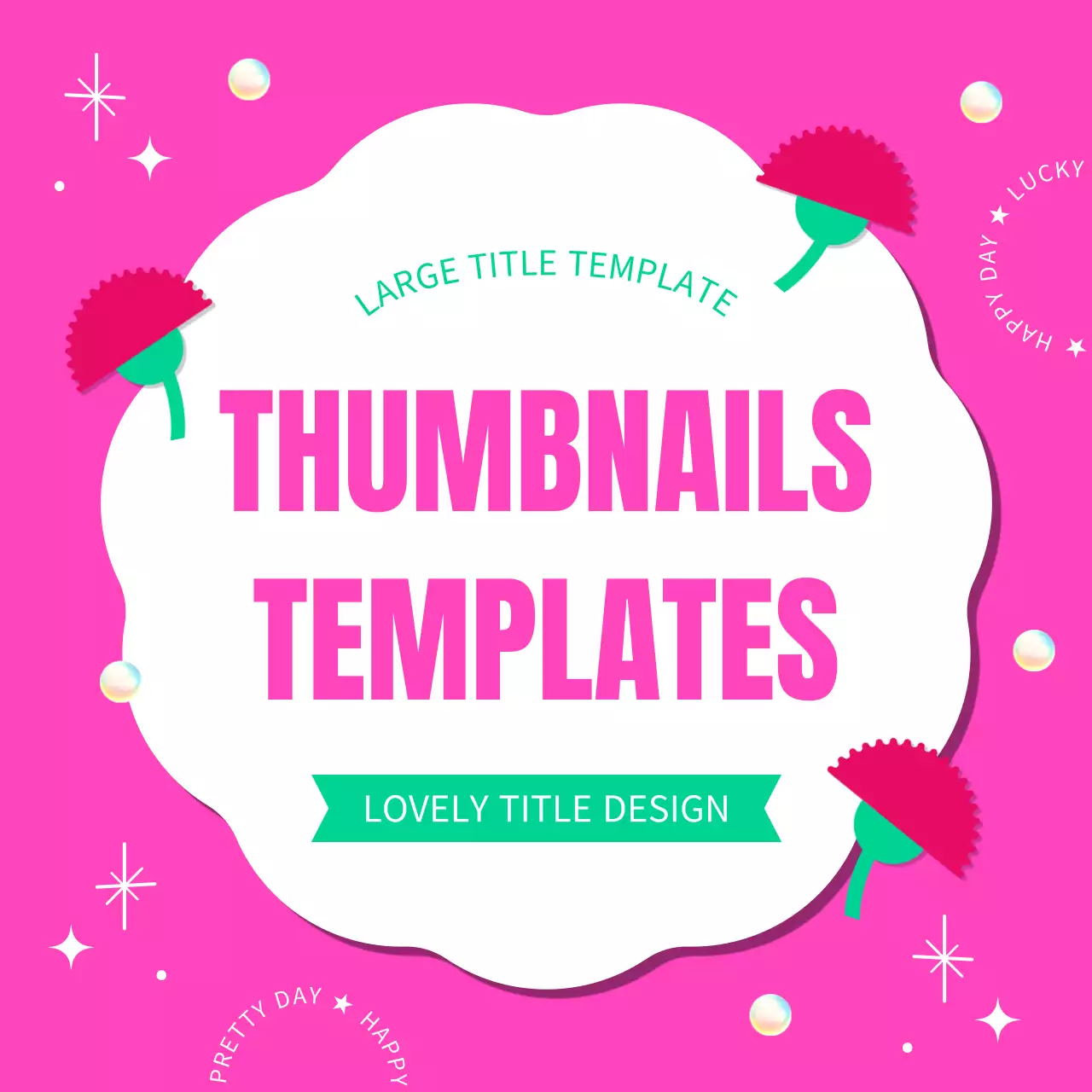 Pink Trendy Thumbnails Template Social Media Post