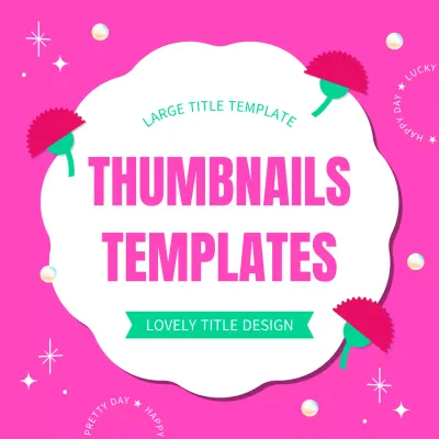 Pink Trendy Thumbnails Template Social Media Post