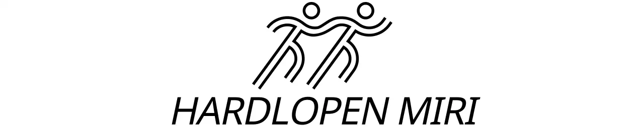 Eenvoudige hardloopwedstrijd met illustraties van hardlopers