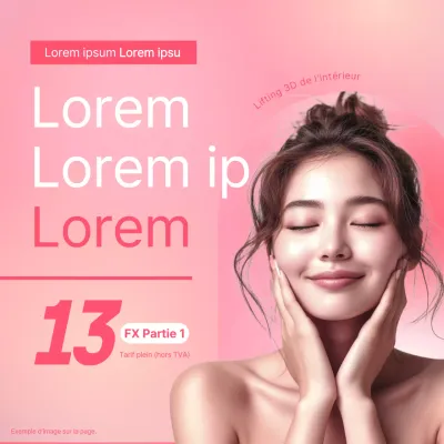 Promouvoir des réductions sur des traitements dermatologiques de luxe en rose et blanc