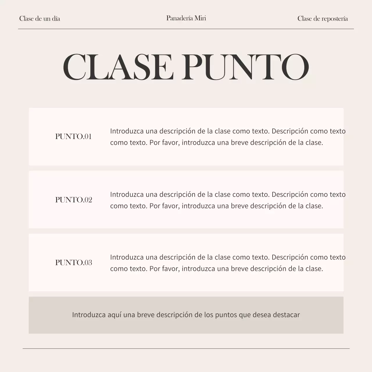 Promover una clase moderna de un día en marfil y negro