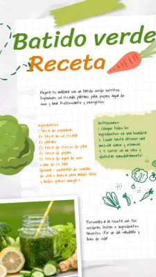 Receta de batido verde refrescante Green and Brown Natural