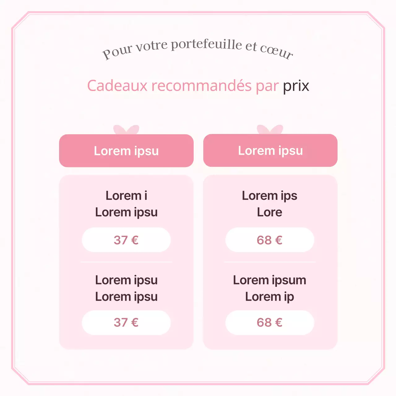 Une publicité moderne pour la fête des mères en rose