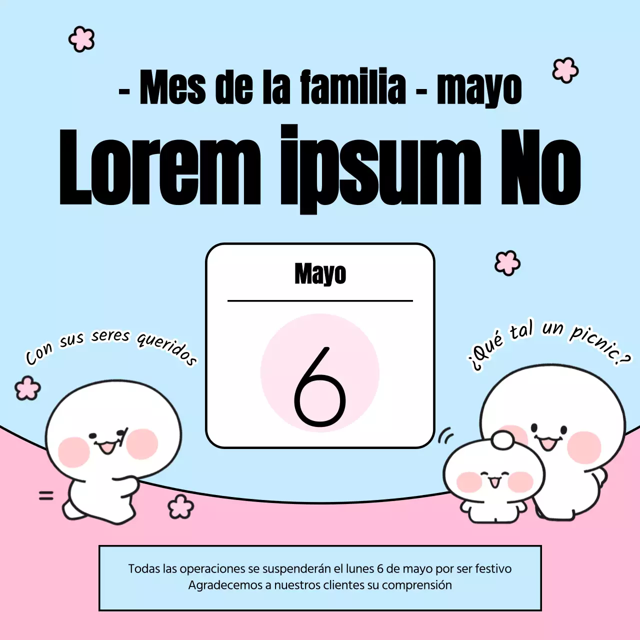 Bonitos cierres navideños alternativos en azul claro y rosa