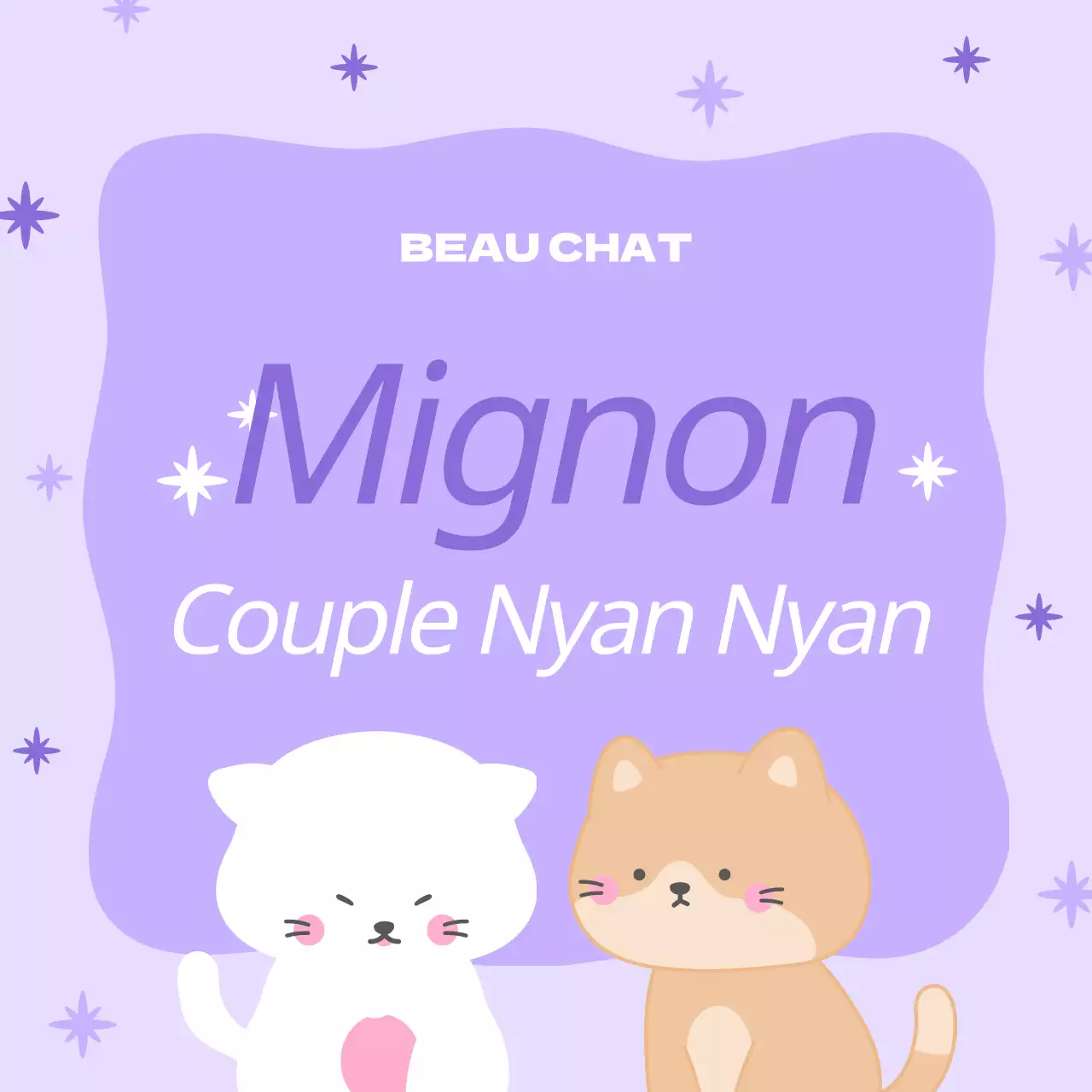 Bloc-notes chat mignon en bleu clair et rose