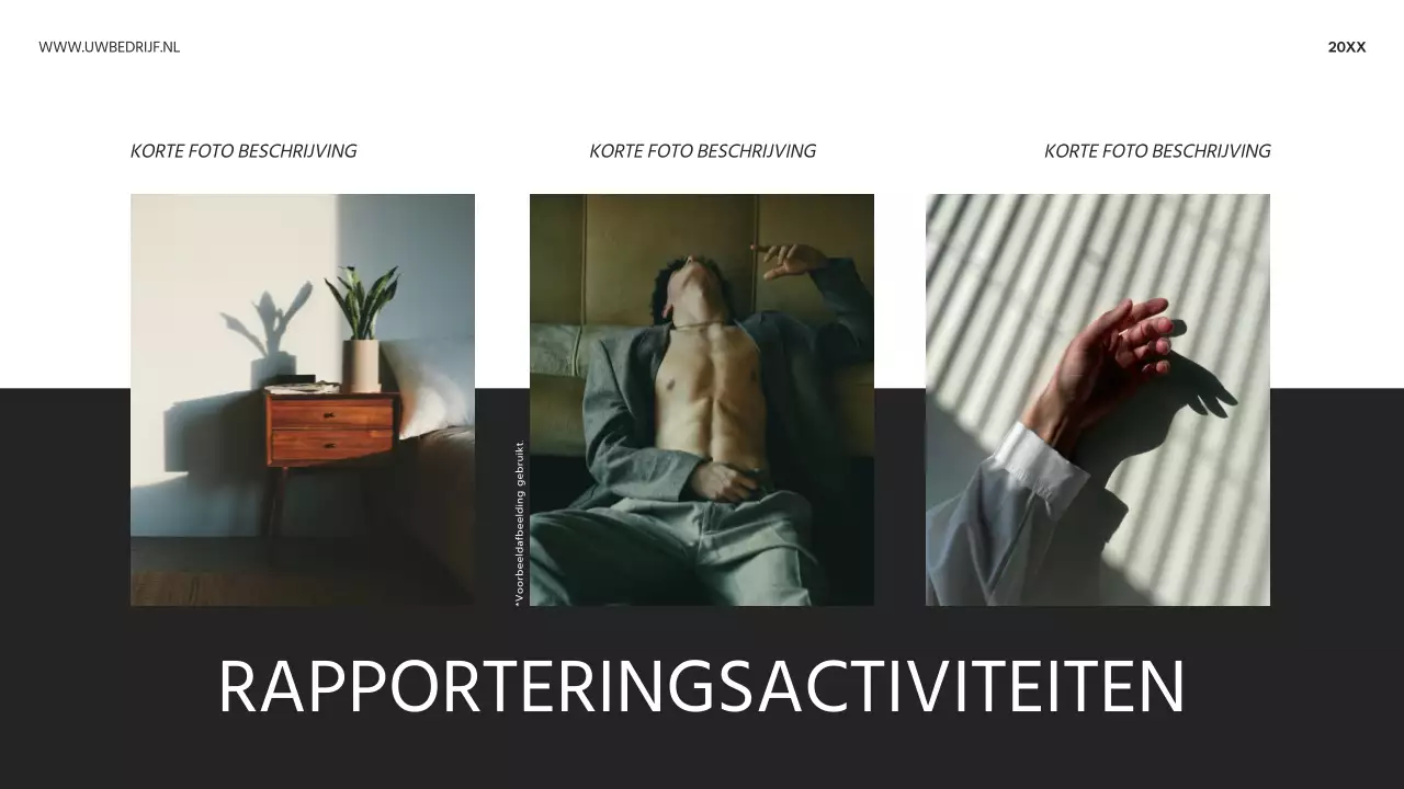 Zwart-wit moderne fotocollage advertentie