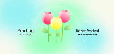 Bloemenfestival met bloemenillustraties en verlopen achtergronden voor een helder en vrolijk gevoel