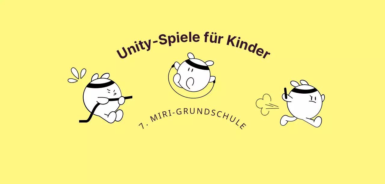 Ein einfacher Sportwettbewerb für Kinder mit niedlichen Figuren