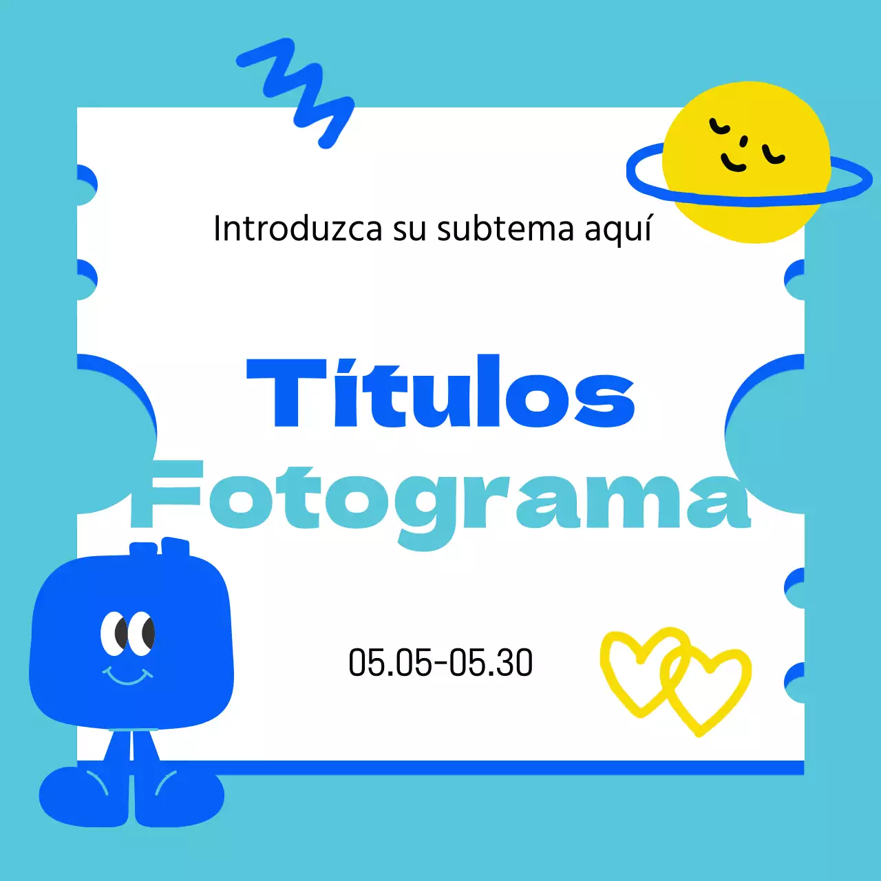 Bonita funda de marco con forma de cupón en rosa y amarillo