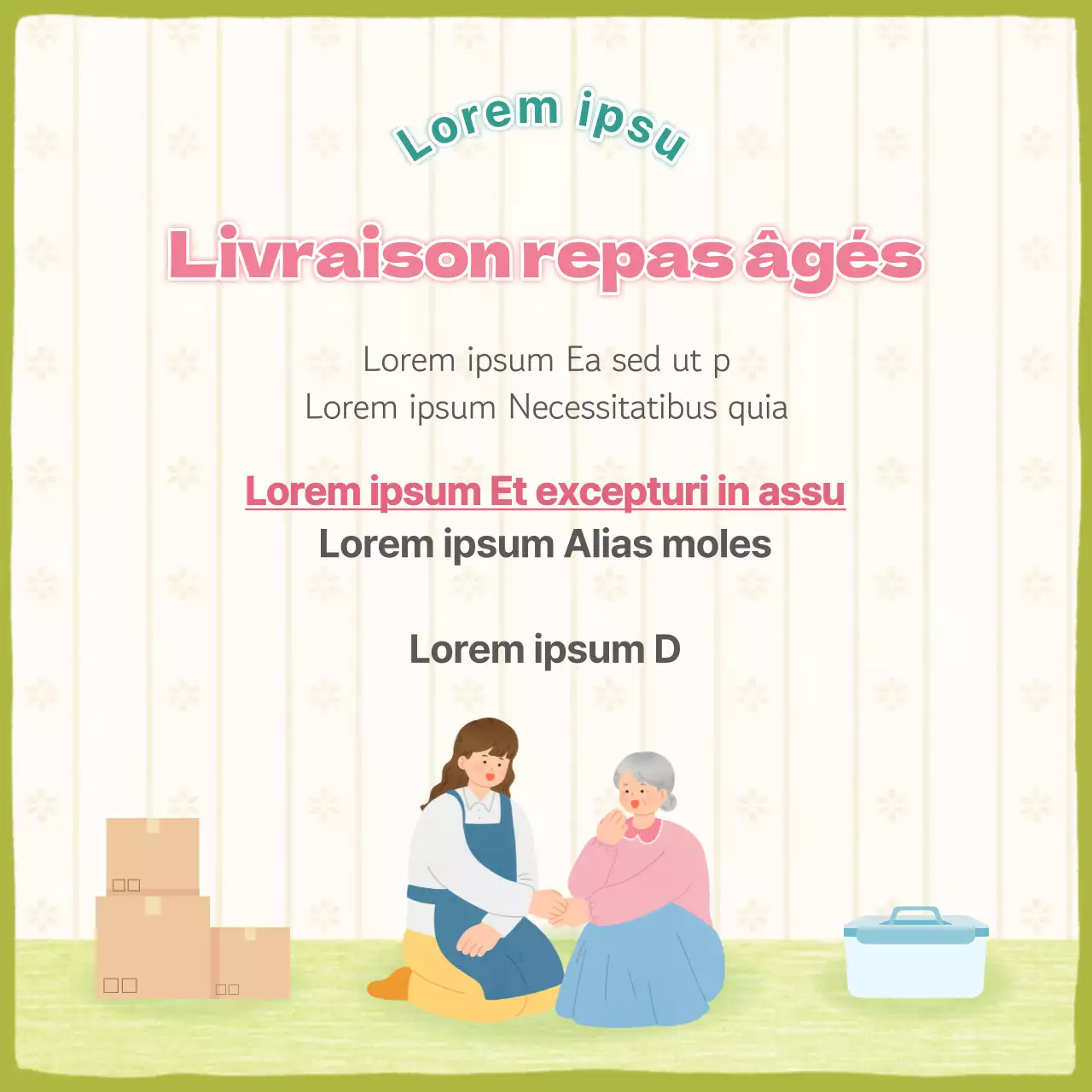 Promouvoir le bénévolat rose et jaune pour la fête des mères