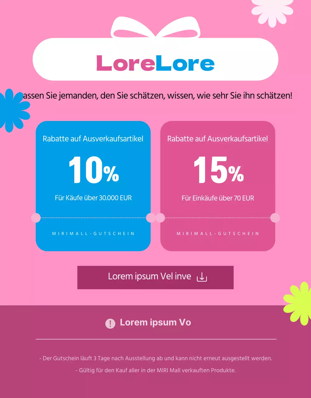 Werben Sie für den Monat der Familie mit einem kitschigen blau-rosa Farbtupfer