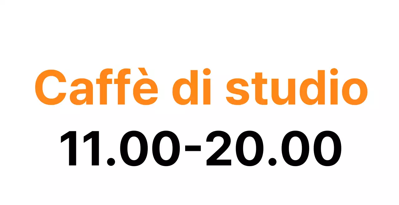 Logo della sala lettura del caffè studio in un carattere tipografico arrotondato