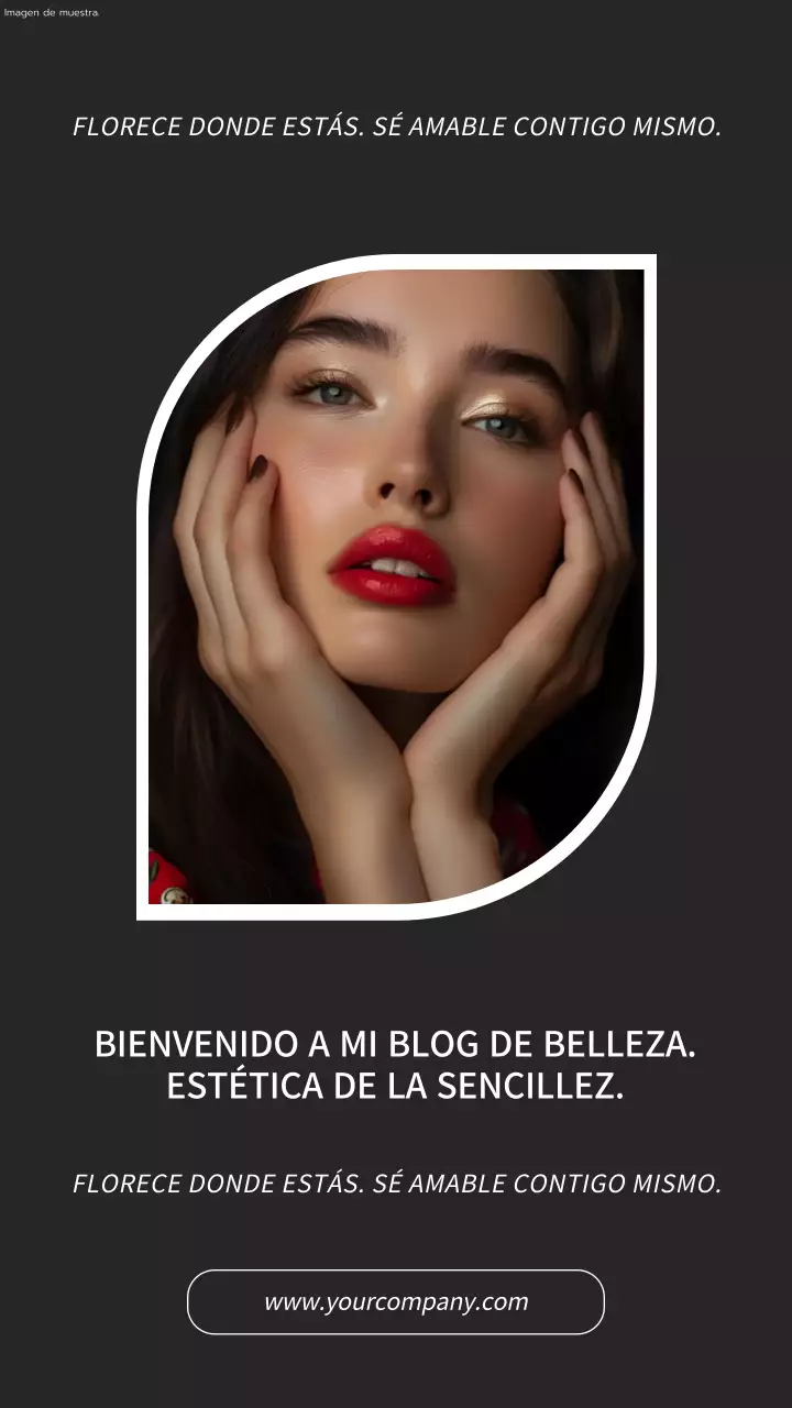 Tendencia en blanco y negro Promoción del blog de belleza