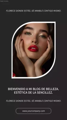 Tendencia en blanco y negro Promoción del blog de belleza