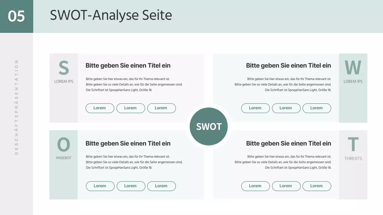 Ein einfacher Geschäftsbericht in Grün und Weiß