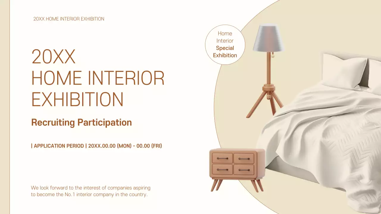 Simple beige and brown home improvement fair proposal