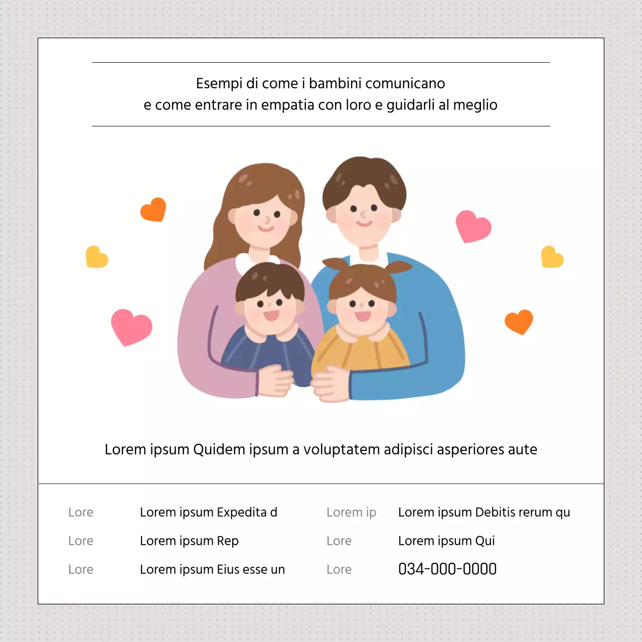 Promuovere l'educazione dei genitori con un moderno Mese della Storia della Famiglia giallo e arancione