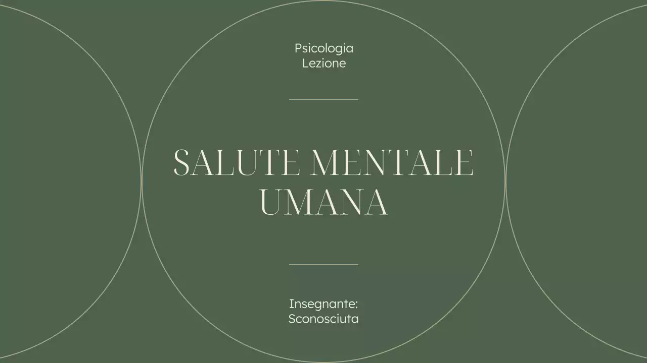 Materiale per conferenze sulla salute mentale di colore verde e beige, elegante.