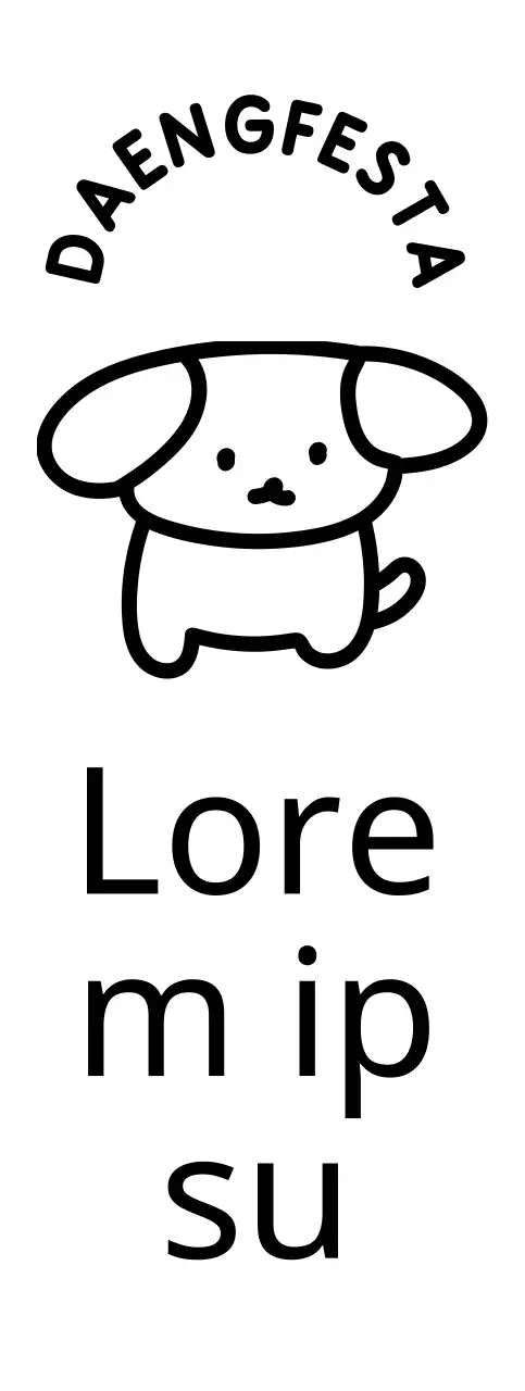 Festival de cachorrinhos fofos e engraçados com ilustrações de cachorrinhos e texto curvo