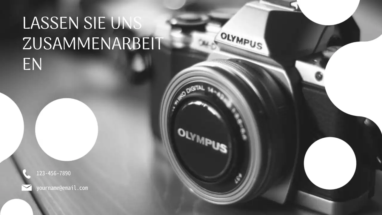 Schwarz-Weiß Modern Photographer Einführung Portfolio