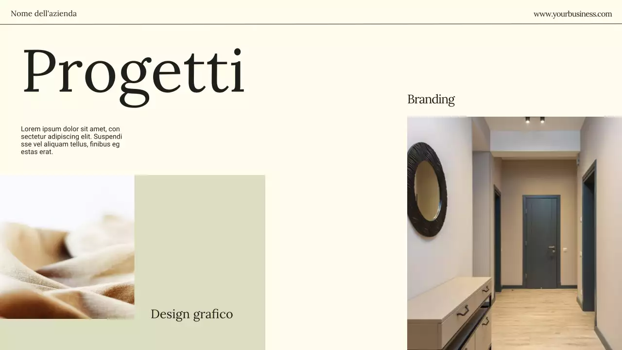 Introduzione dell'azienda Beige Minimal Business