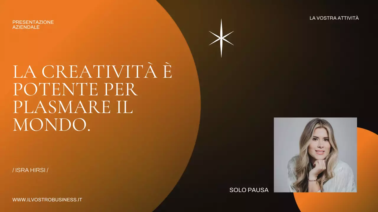 Presentazione aziendale arancione e marrone