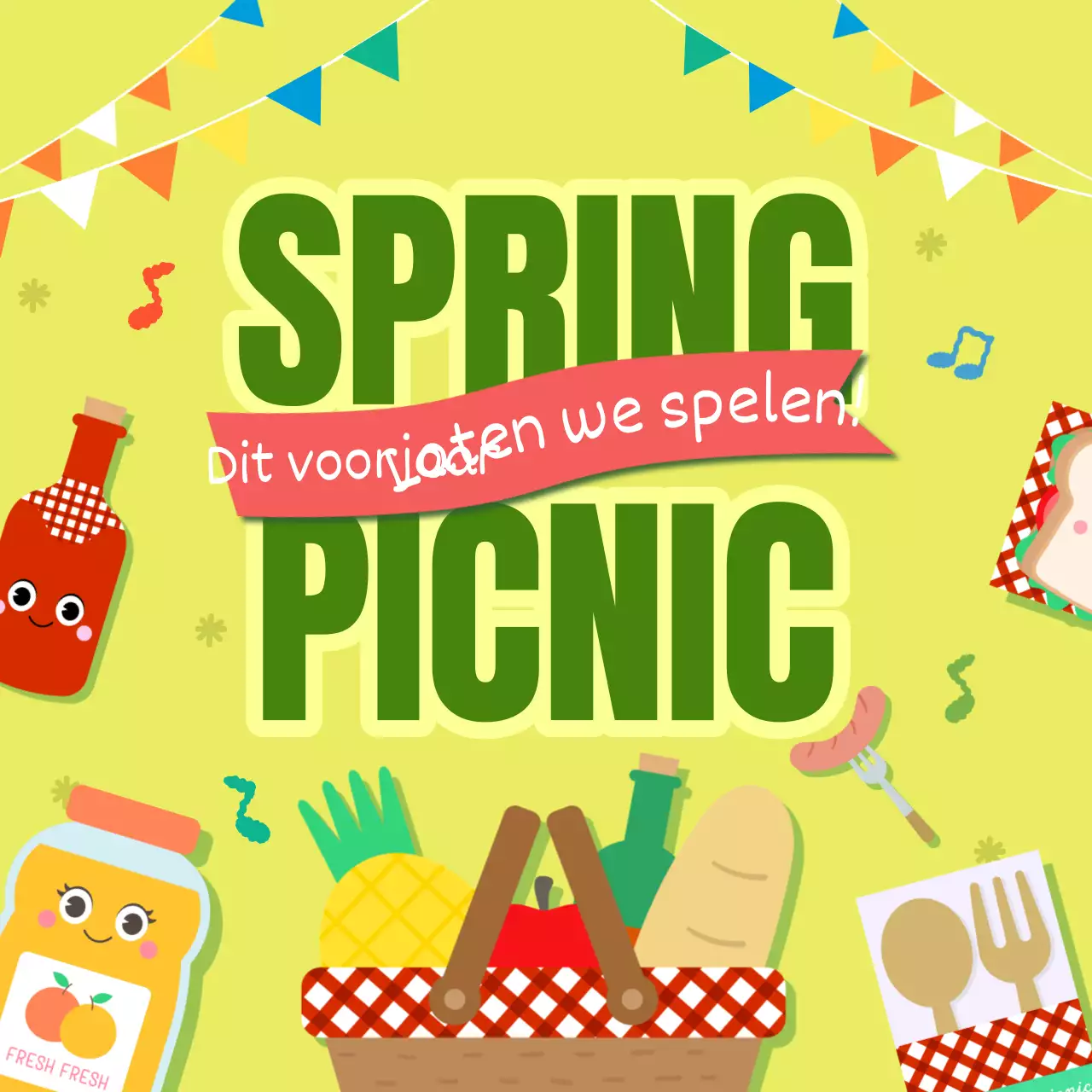 Een lentepicknick in het groen