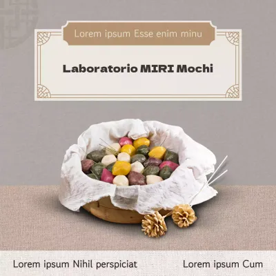 Promuovere un ordine di gruppo di torte di riso tradizionali in beige e grigio