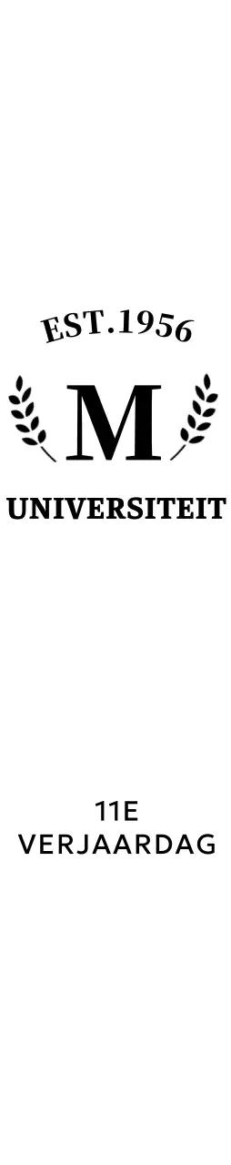 Eenvoudig concept universiteitsherinnering met laurierlogo