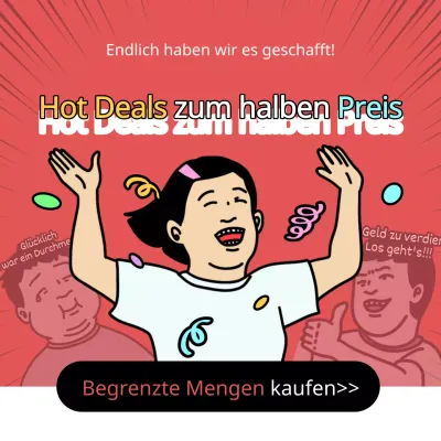 Förderung einer Reihe von roten und gelben Verkaufsförderungsmaßnahmen