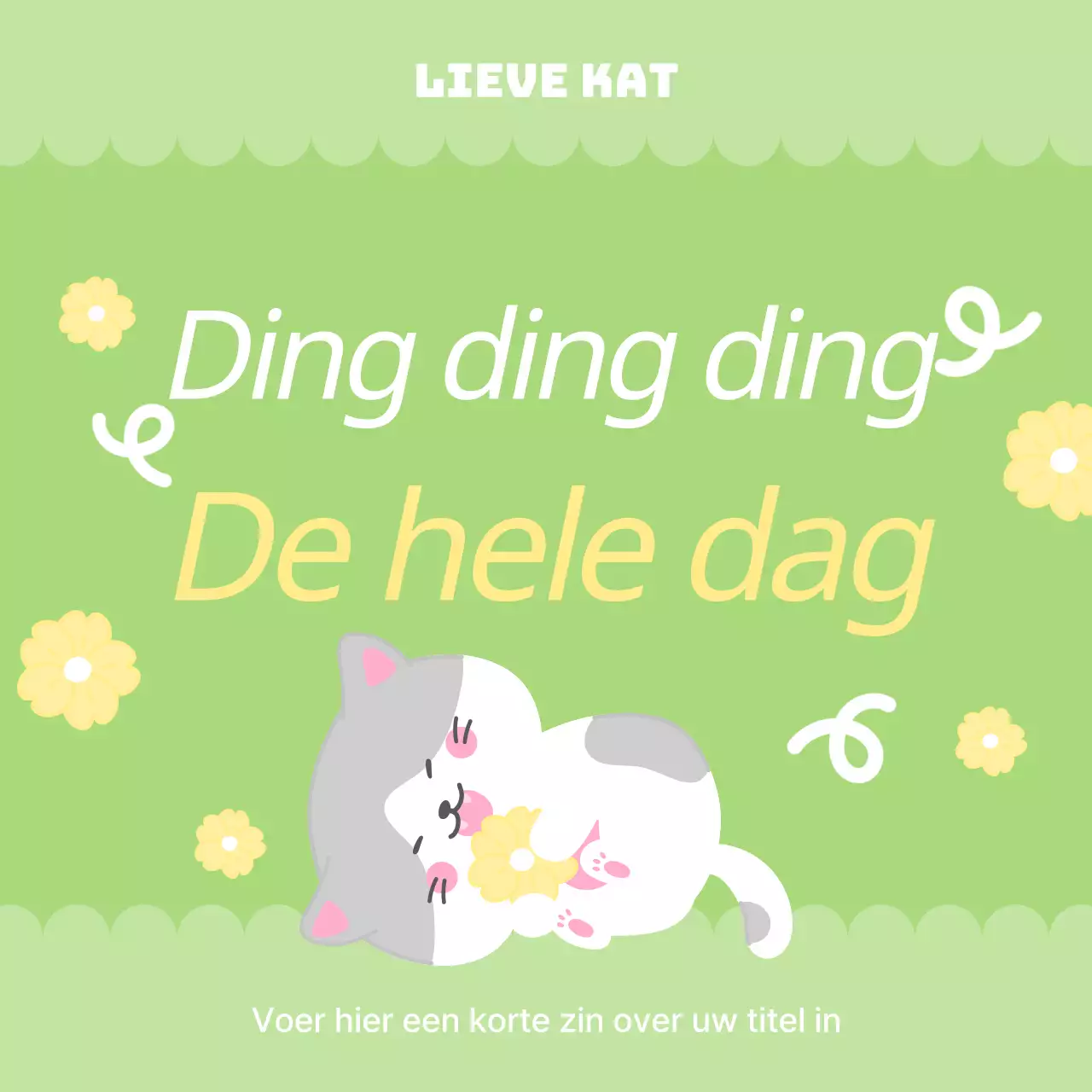 Schattig katten notitieblokje in lichtblauw en roze
