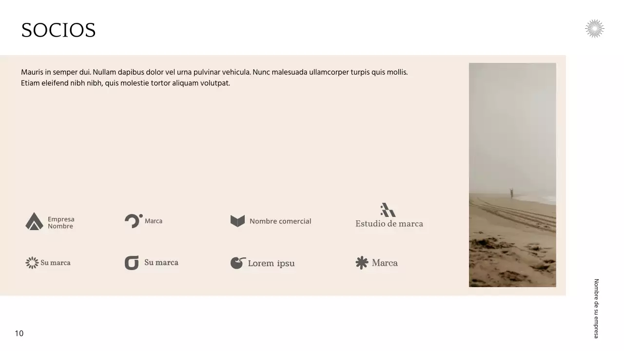 Beige Blanco Mínimo Tono Neutro Presentación de Negocios Pitch Deck Estrategia