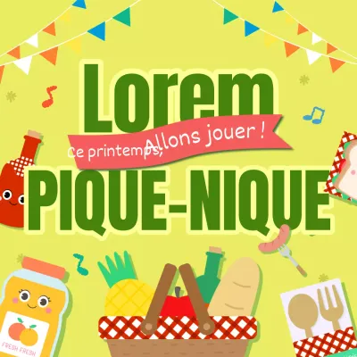 Un pique-nique de printemps dans le poste vert