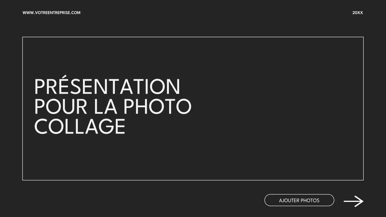 Collage de photos modernes en noir et blanc Publicité