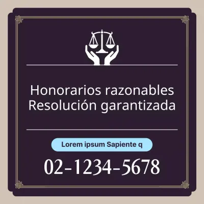 Promocionar un lujoso servicio de asesoramiento jurídico en beige y morado