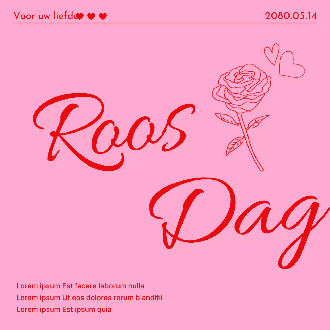 Promoot Rozendag met een vleugje rood en roze