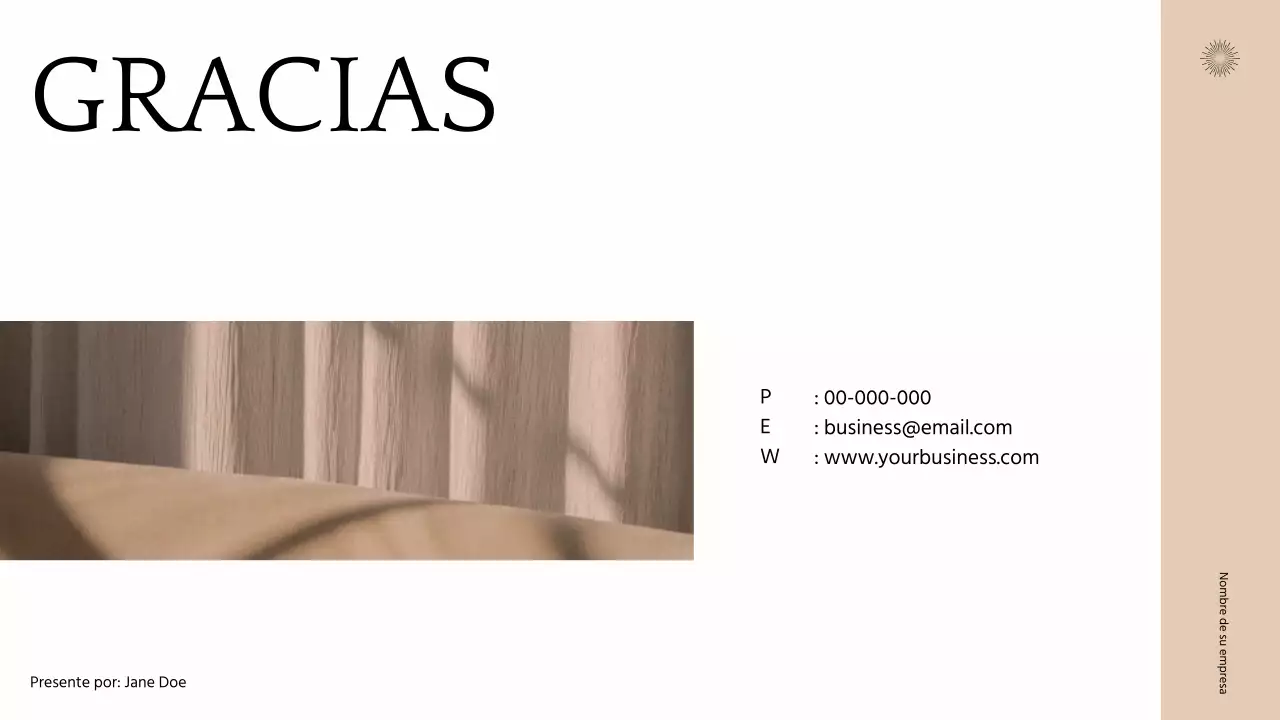 Beige Blanco Mínimo Tono Neutro Presentación de Negocios Pitch Deck Estrategia