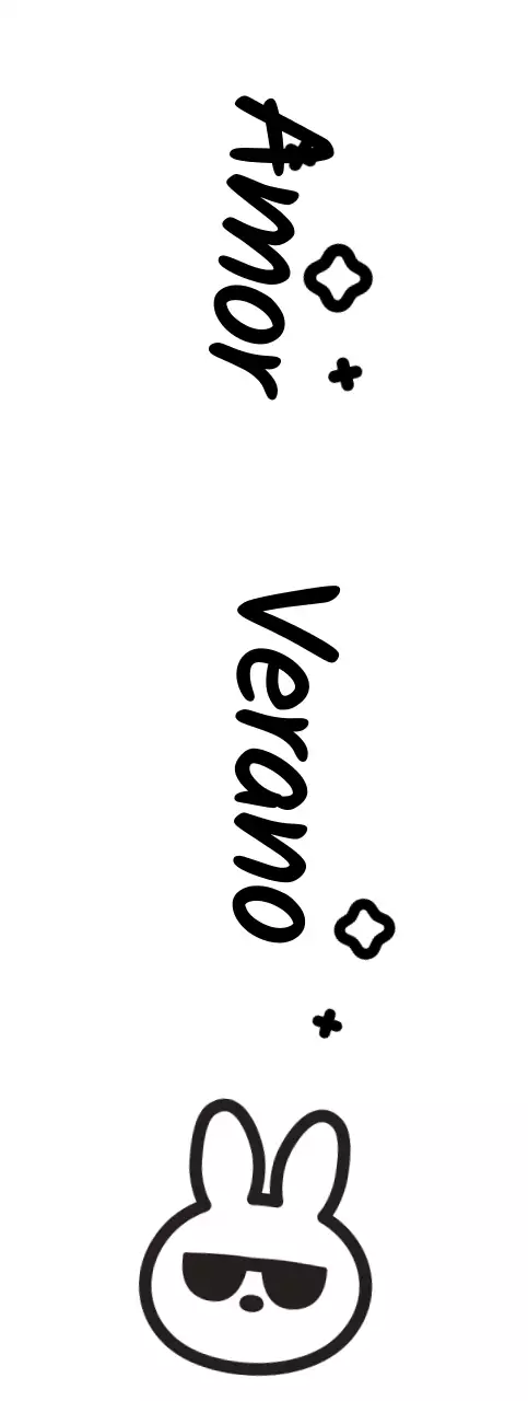 Conejito con bonitas gafas de sol de verano escritas a mano