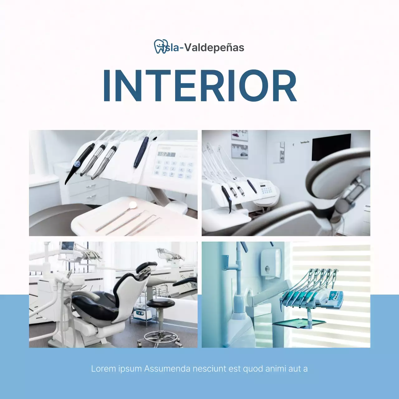 Promover la guía de información de las instalaciones hospitalarias para promover la odontología simple blanca y celeste